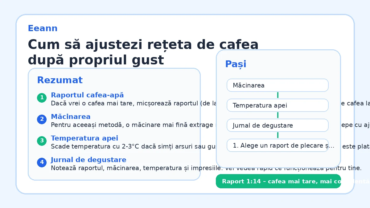 Cum să ajustezi rețeta de cafea după propriul gust