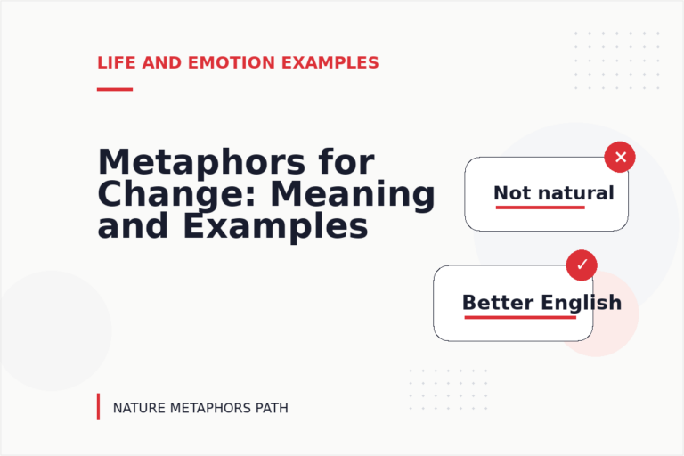 Metaphors for Change: Meaning and Examples Metaphors for Change: Meaning and Examples